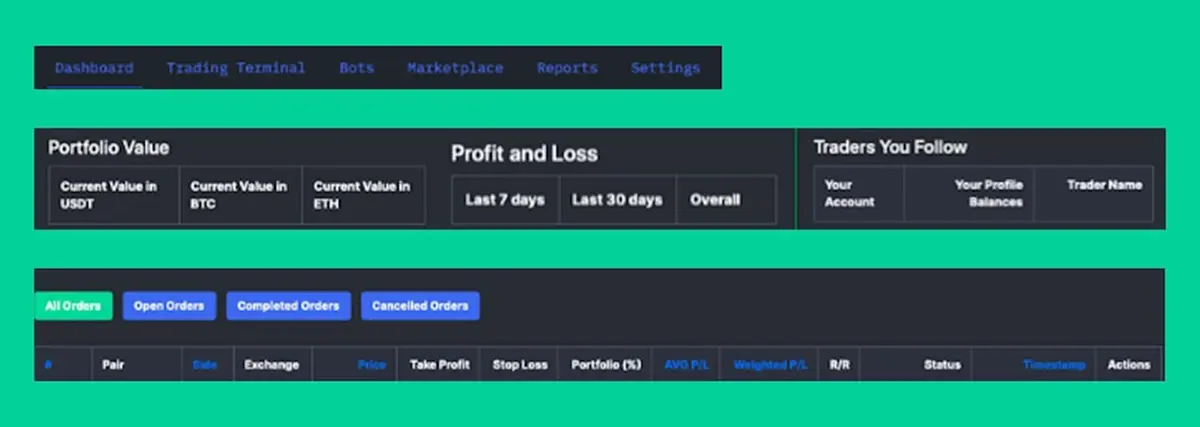 wunderbit trading dashboard 