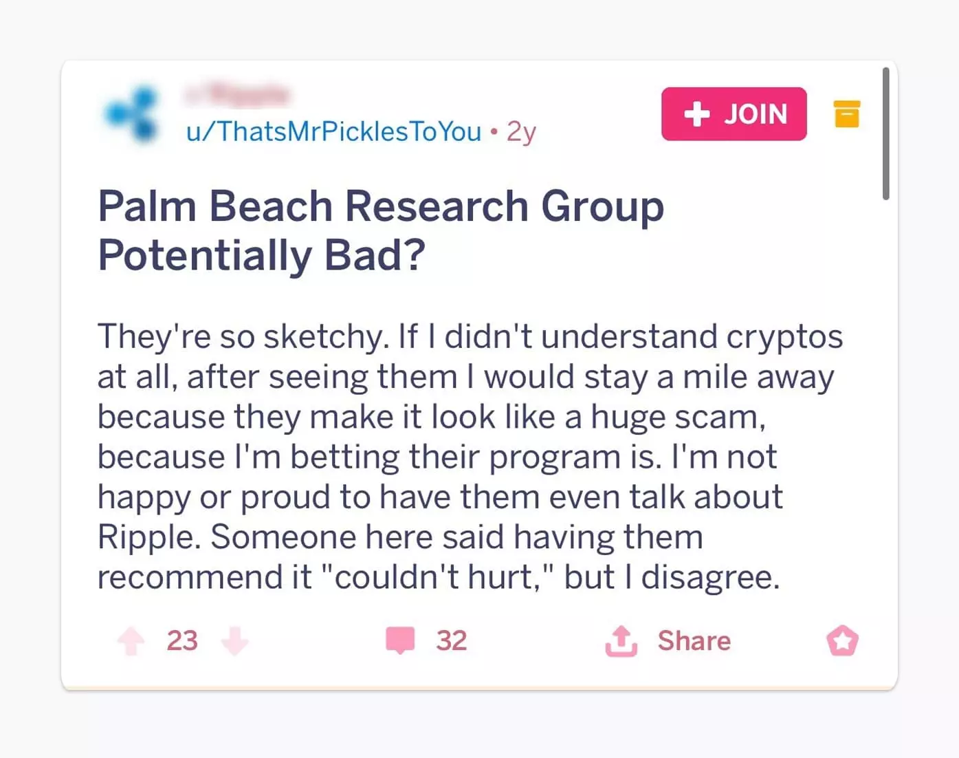 palm beach research group reddit