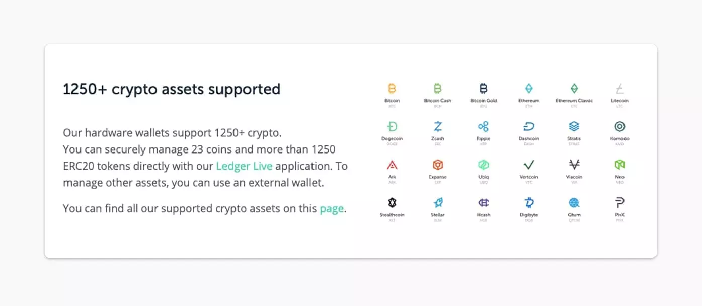 ledger supported coins