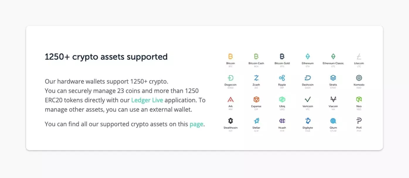 ledger nano s supported coins 