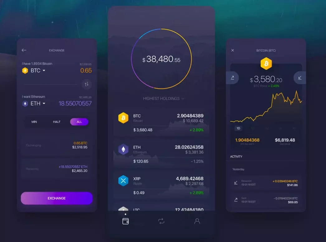 Exodus wallet app