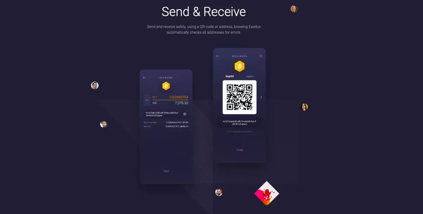 Exodus wallet send and receive